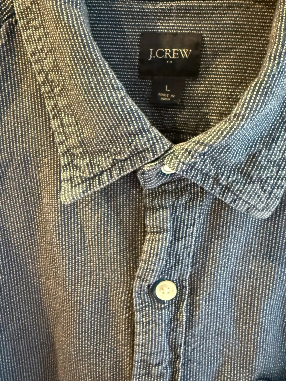 J. Crew Washed Blue Casual Button-Down Shirt